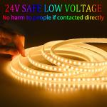 24V Low Voltage Bare Board Led Light Strip Self-Adhesive Light Trough 20 Meters