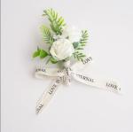 Personalised Box Wrapping Decoration Natural Herringbone Cotton Ink Printed