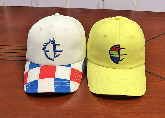 Yellow Cotton Twill Unstructured Blank Dad Hats With Metal Buckle