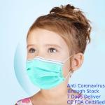 Anti Dust Green Disposable Mask , Earloop Face Mask High Filtration Capacity