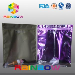 China Stand Up Plastic Cosmetic Bag , PA / PE Cosmetic Packaging Bag Front Transparent on sale