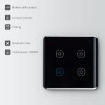 Tuya Wifi Zigbee 4 Gang Smart Switch UK / EU Standard Curved Surface Touch