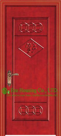Paint Colors Walnut Timber Veneer Single Door For Residential Project ,Villa