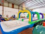 Commercial Inflatable Water Slide With Pool Single Lane Inflatable Water Slip