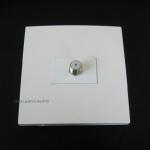 Glossy White TV Wall Plate Socket F Head Digital TV Connector Silver Plate