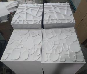 Wholesale 19.7'*19.7' Matt White High Streng 3D PVC Decoration Wall Panel For Living Room from china suppliers