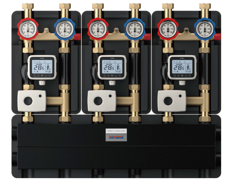 8163-A Water Mixing Cogeneration Center for Multiple Heating Source System Grouped with Triple Electric Regulating Units