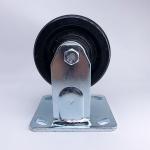 Black High Temperature Casters Zinc Plated Steel Fork 125mm