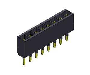 Wholesale Female Header Connector 2.54mm Single Row Dip TYPE 1*2PIN To 1*40PIN H=6.80mm from china suppliers