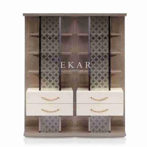 Wholesale Contemporary Design High End Glass Cupboard Cabinet For Drinks W005D8 from china suppliers