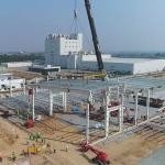 Steel Prefabricated Building Structure , Modern Prefab Commercial Buildings