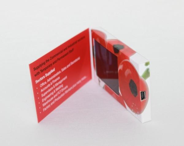 Quality 90*50 mm Customized Video Business Card with Magnetic switch , boot logo for sale