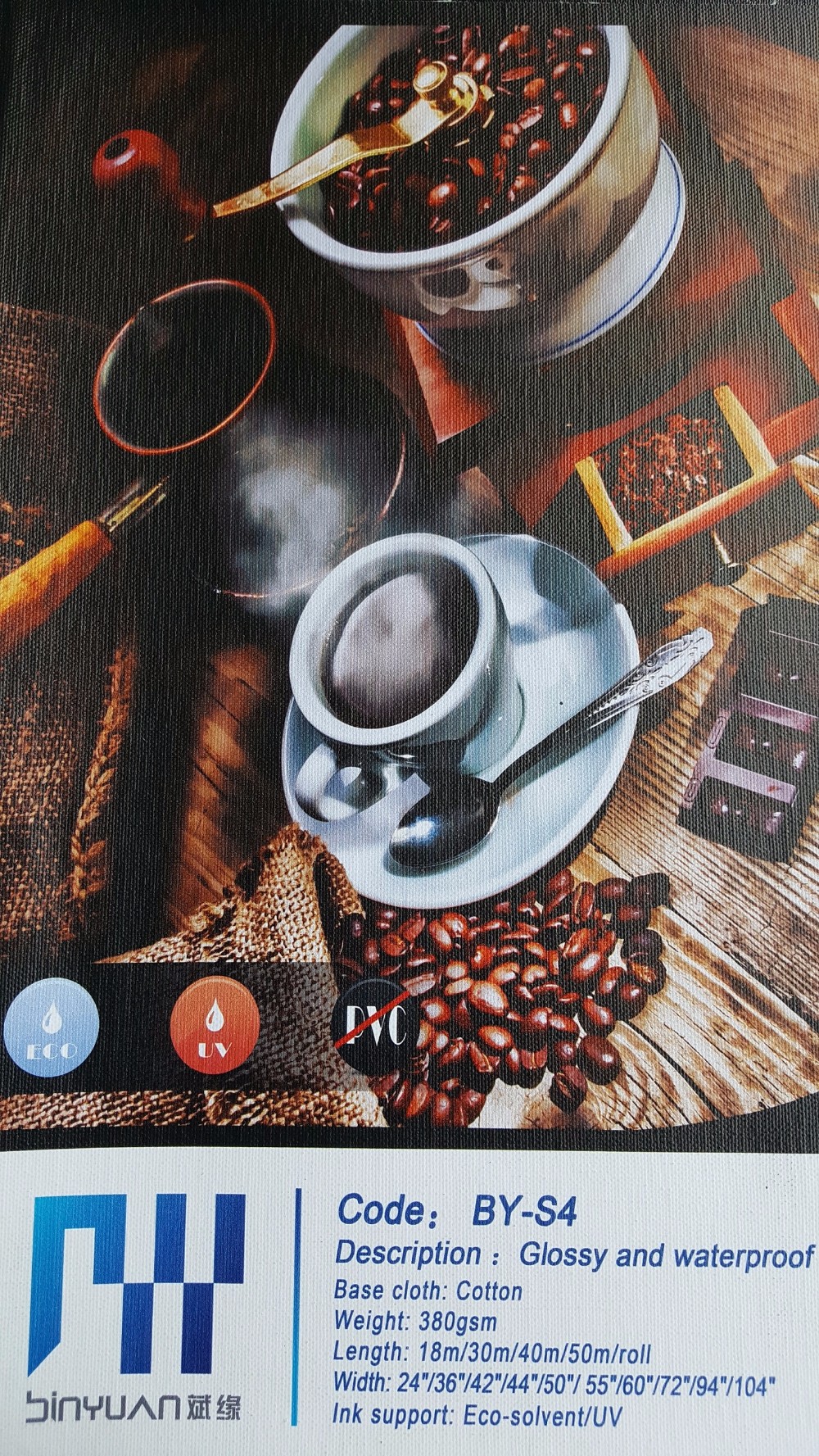 BY-S4 wholesale blank art canvas fabric Eco-solvent waterproof