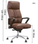 Classic Executive Office Xecutive Chair Brown Leather 3d Shift 350mm Aluminum
