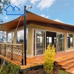 Wooden Structure Large Space Outdoor Glamping Hotel Tent For Yourself Require