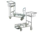 Portable Four Wheel 304 Stainless Airport Luggage Trolley With Automatic Brake