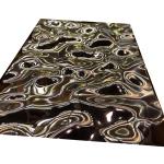Rose Gold PVD Coating Mirror Finish Middle Size Water Ripple Embossed Steel