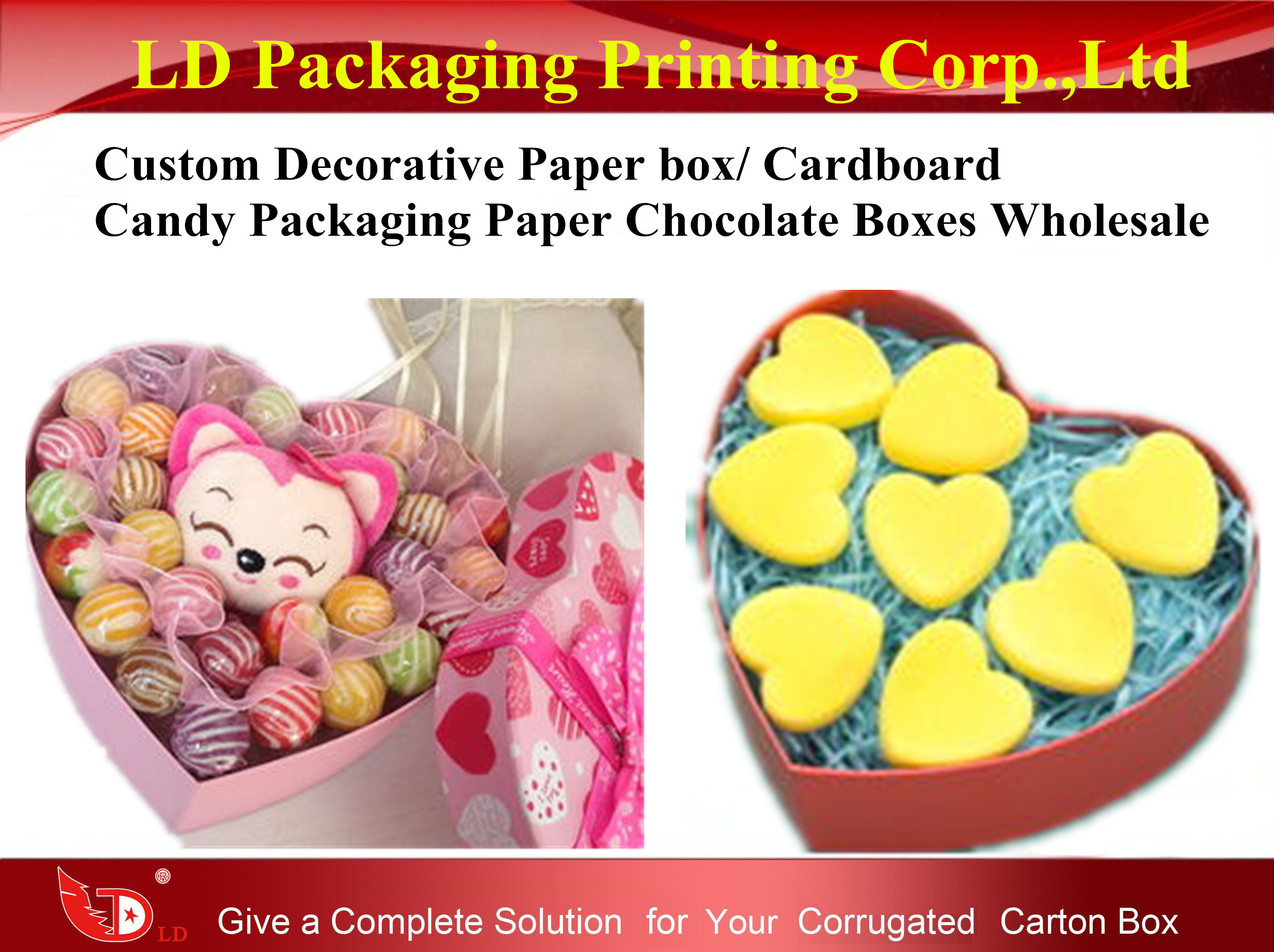 Custom Decorative Paper Box/Cardboard Candy Packaging Paper Box Wholesale