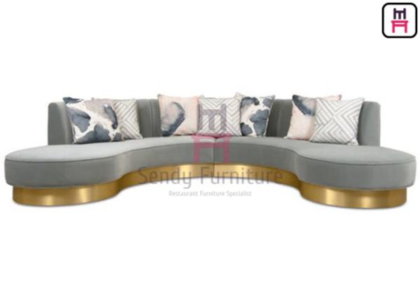 Endless Arch Shape Commercial Booth Seating , Upholstery Fabric Sofa With SS