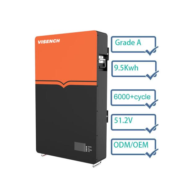 Viench factory High quality Wall Mounted 9.5Kwh 48V Lifepo4 200Ah Lithium Ion