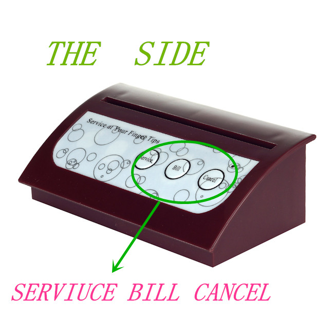 Service beeper bell with menu folder staff paging system