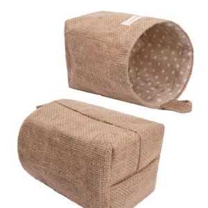 Wholesale 4 Pack Wall Hanging Storage Bags Cotton Linen Storage Basket Foldable Family from china suppliers