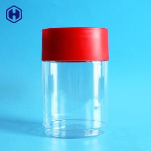 Wholesale Empty Red Lid Oval 716ML 24OZ Clear Plastic Cans from china suppliers