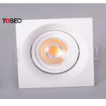 Mr16 Housing Anti Glare Downlights / IP20 Square Recessed Bathroom Lights