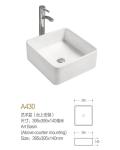 Square Table Top Wash Basin Material Fully Porcelain Farmhouse Bathroom Vessel