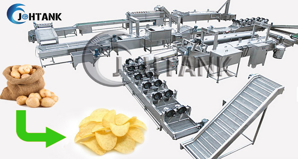 100kg/H Potato Chips Making Machine Fully Automatic SUS304