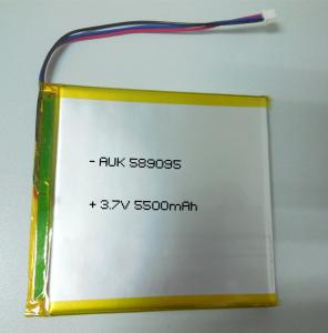 Wholesale 1S1P Rechargeable Lithium Polymer 3.7V 5500mAH LiPo Battery 589095 from china suppliers
