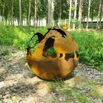 Garden Portable 3mm Thickness Steel Fire Pits Wood/Gas Fuel Type Corten Steel