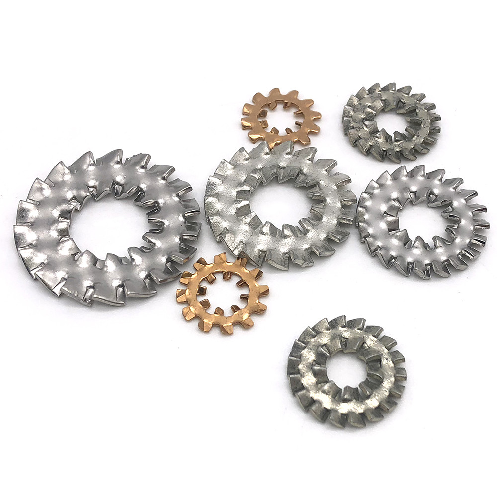 Stainless Steel Circlip Round Thin Spring Star Self Lock Flat Washer 6mm M8