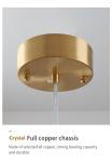 Nordic Full Copper Lamp Luxury Post-modern Crystal Chandelier(WH-AP-554)