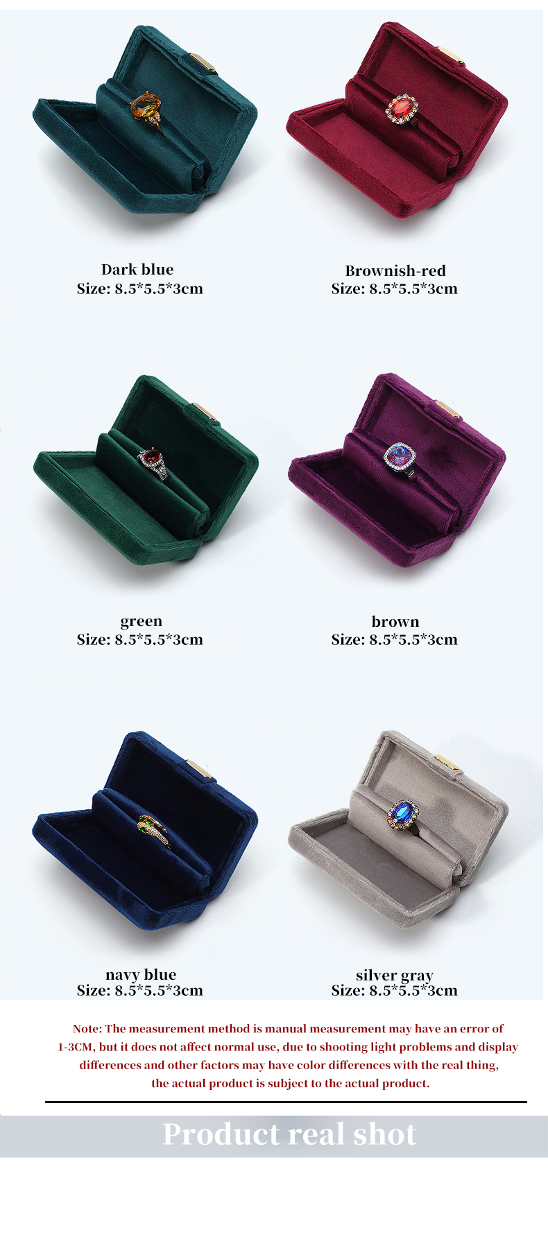 Velvet Hanhong Custom Logo Luxury Green Jewelry Box for Earrings Bracelet Necklace Ring