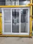 White PVC UPVC Patio Sliding Door Exterior With Mosquito Net