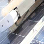 Solar Panel Cleaning Device Powered by Lithium Battery for Photovoltaic Farms