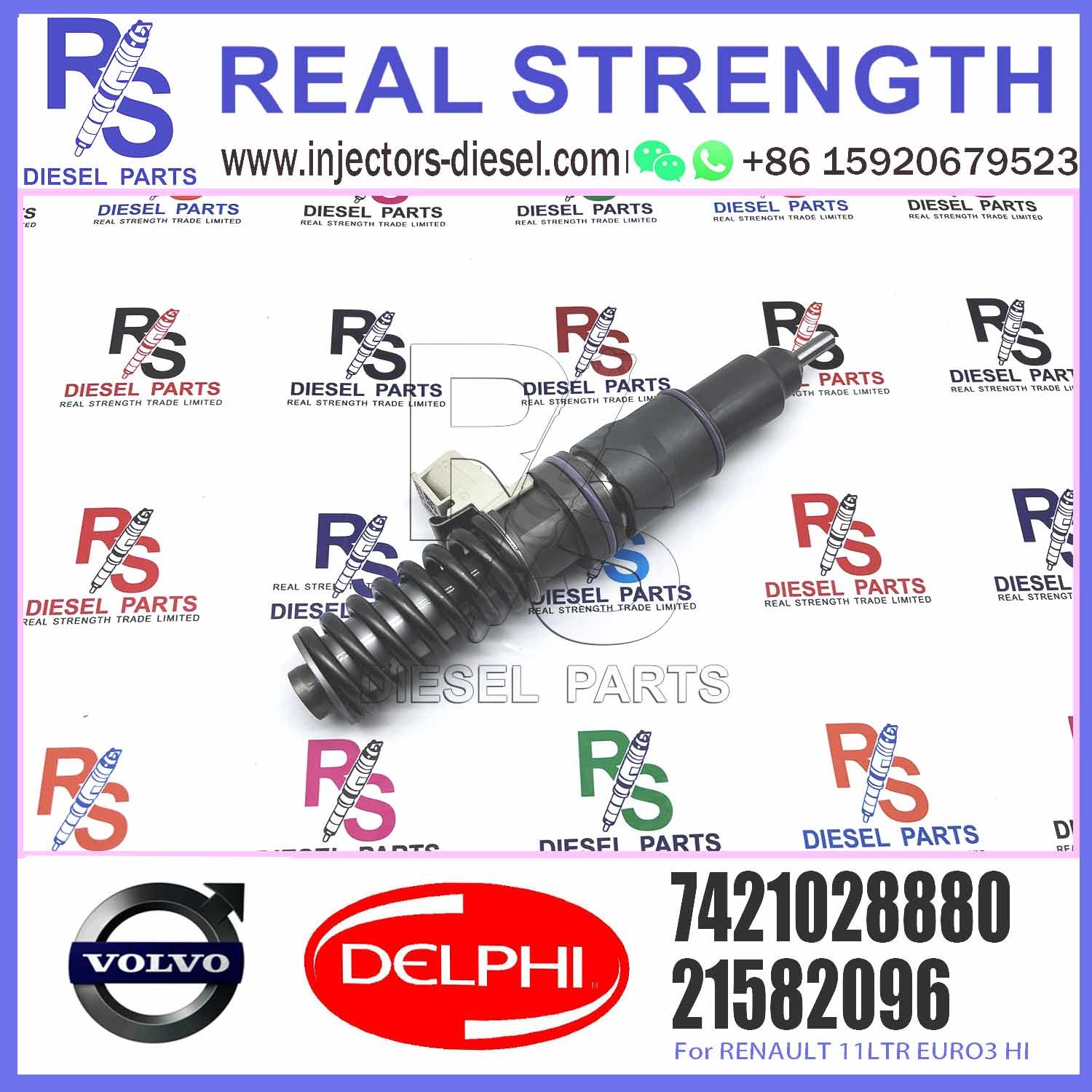 Direct Sale Diesel Fuel Injector 21582096 7421028880 74221644598 BEBE4D35002 For RENAULT 11LTR EURO3 HI