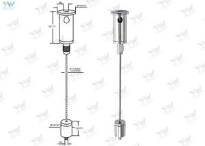 Wholesale 304 Stainless Cable Suspension Kits Adjustable Ceiling Fixed Gripper Safe Nut from china suppliers