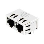 LPJG26973CNL 100/1000 Base-T 1X2 Port Gigabit RJ45 Magjack Connector Tab Down