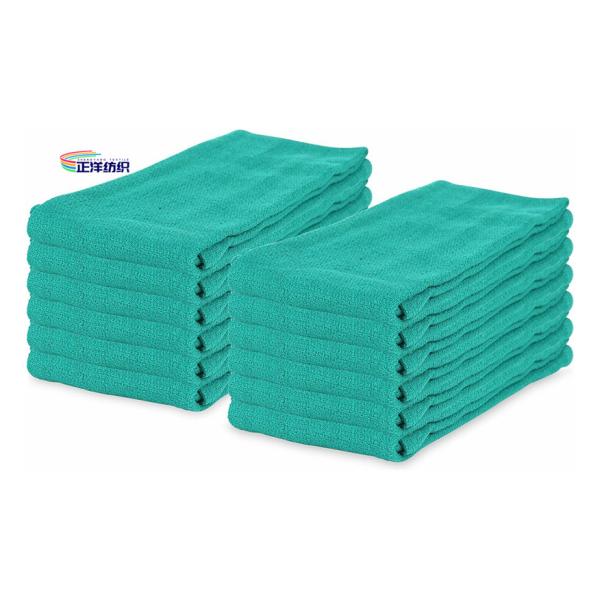 Green Surgical Towel Surgery Huck Hand Towel 40x60cm 100% Cotton Disposable
