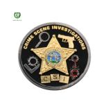 Double Side double plating Crime Scene factory supply Challenge Coins