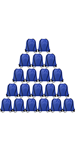 50 pcs drawstring bags blue