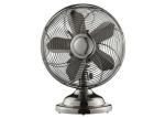 Brushed Nickel Portable Metal Desk Fan Strong Wind 120V 50HZ / 60HZ