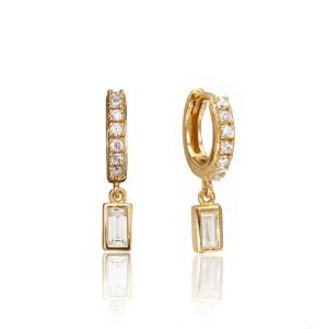 Wholesale Gold Plated 925 Sterling Silver Dangle Earrings For Anniversary , Engagement from china suppliers