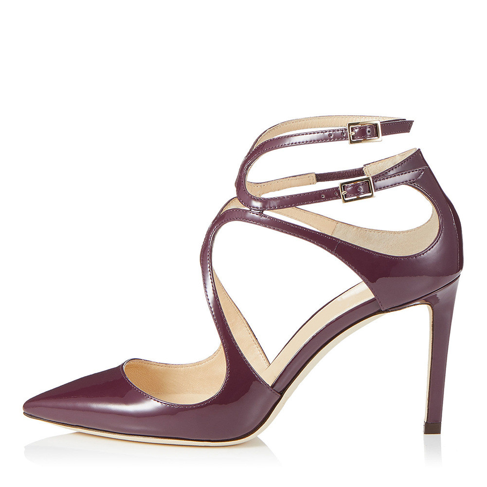 Lightweight Comfortable High Heel Sandals With Buckle Strappy Closure Type