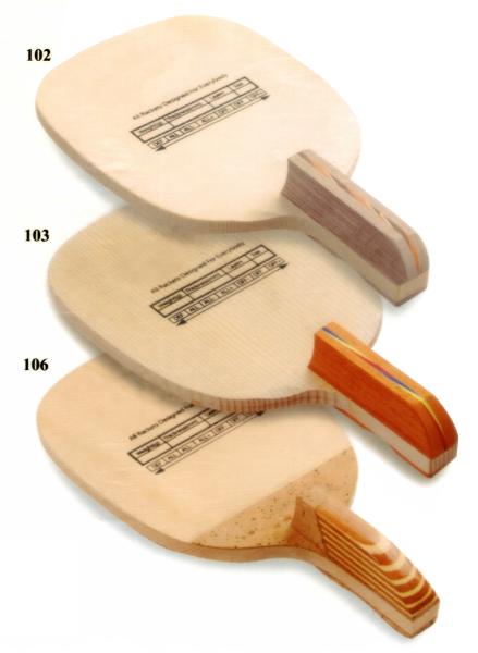 Professional Ping Pong Paddles With Firwood , Wooden Cork Handle Table Tennis