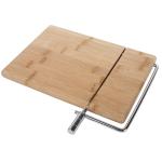 Antibacterial Bamboo Serving Paddle With Stainless Steel Cheese Cutter Cheese