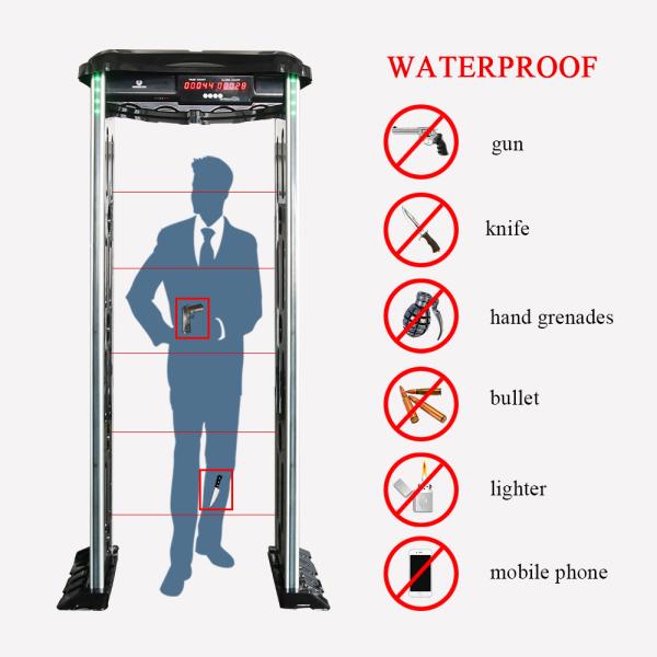 ABS Material Door Frame Metal Detector Waterproof IP65 Arch Walk Through Gate
