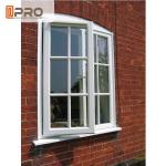 Residential Push Out Casement Windows / Aluminium Pivoting Window With Grid